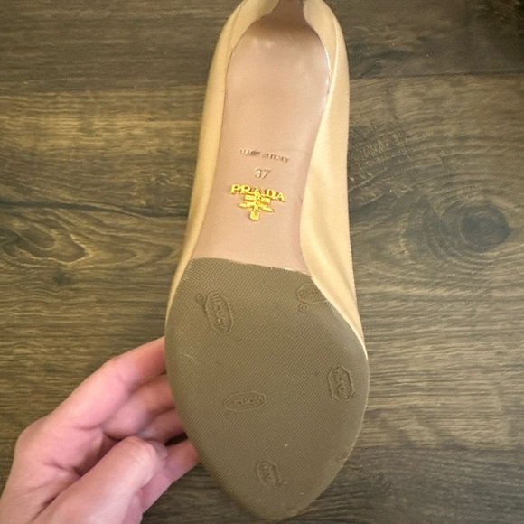 Prada Patent Leather Nude Pumps Size 37 85MM - Picture 8 of 9